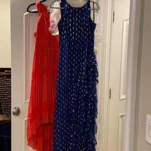 Betsy Adams long dress with ruffles